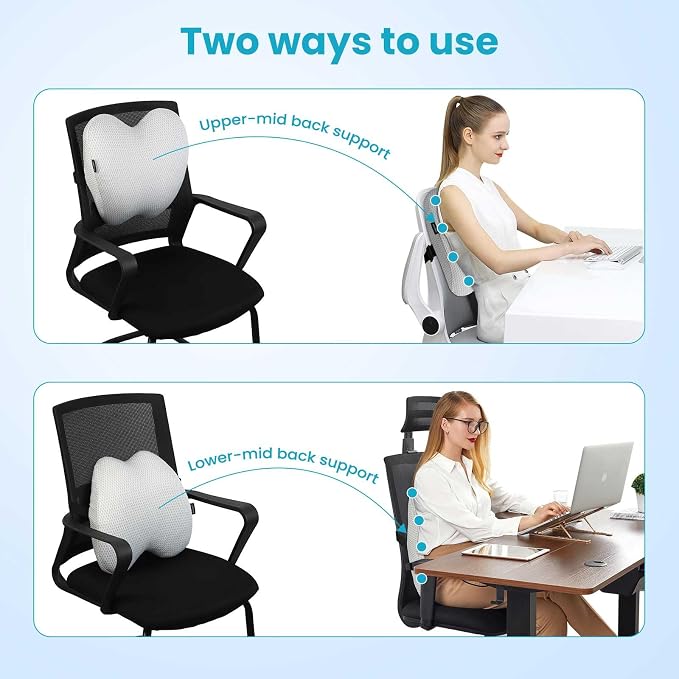 Lumbar Support Pillow Office Chair Car Back Pillow Ergonomic Lower Back Pain - Image 9