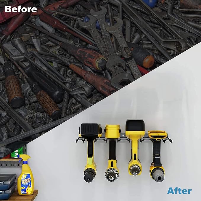 Electric Drill Storage Rack, Holds 4 Drills, Compact Storage - Image 7
