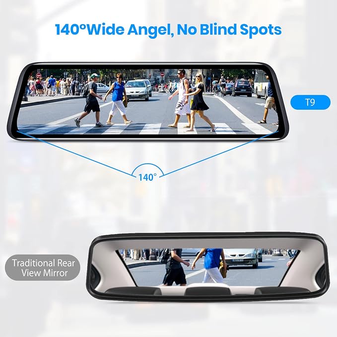 9.35''1080P OEM Rear View Mirror Camera: Recording Wide View Back Up Camera - Image 4