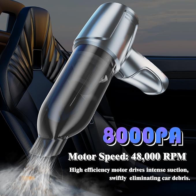 Car Vacuum Portable Cordless, 5 in 1 Handheld Vacuum Cleaner, Mini Vacuum - Image 4