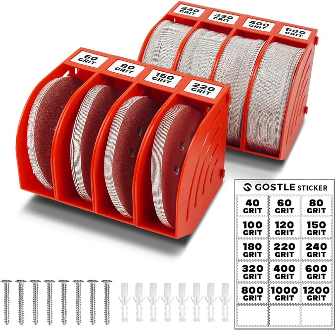 5 Inch Professional Sanding Discs Storage Bins by GOSTLE