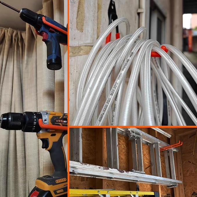 Heavy-Duty Garage Hooks -4 Pack Type large J - Image 7