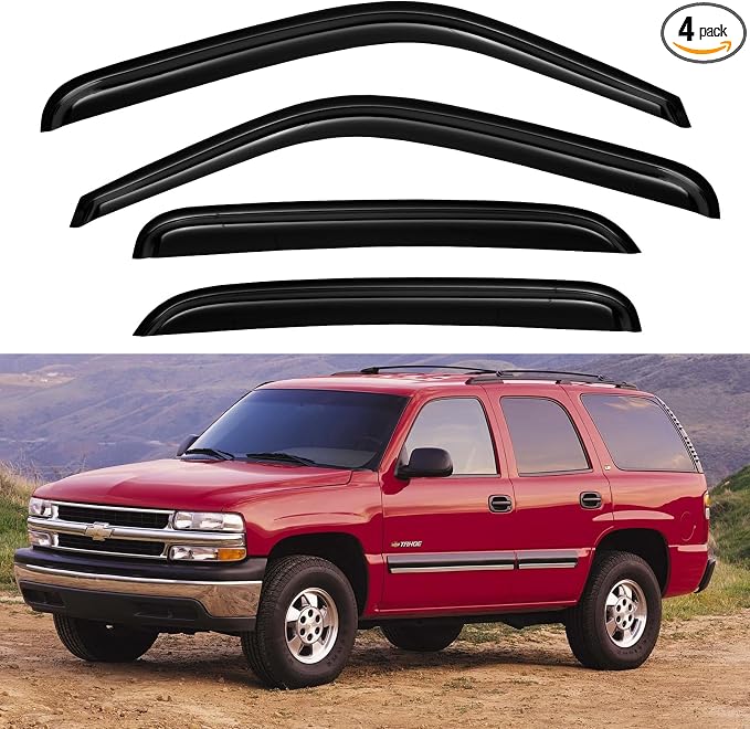 Window Visors Rain Guards for Chevy Tahoe/GMC Yukon 2000-2006, Out-Channel by YQAUTEC