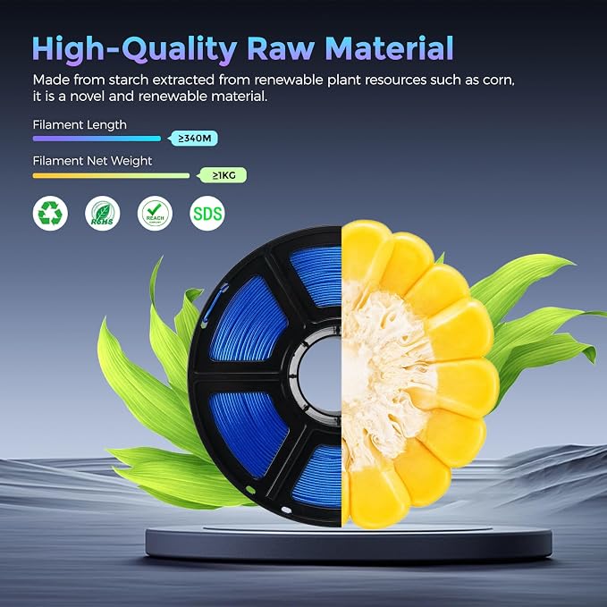 FLASHFORGE PLA Filament 1.75mm +/- 0.02mm Skydiver Blue, Color Changeable 3D - Image 6