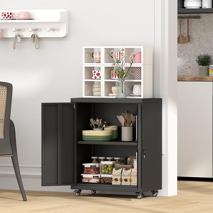 GREATMEET Garage Cabinets with Wheels - Image 6