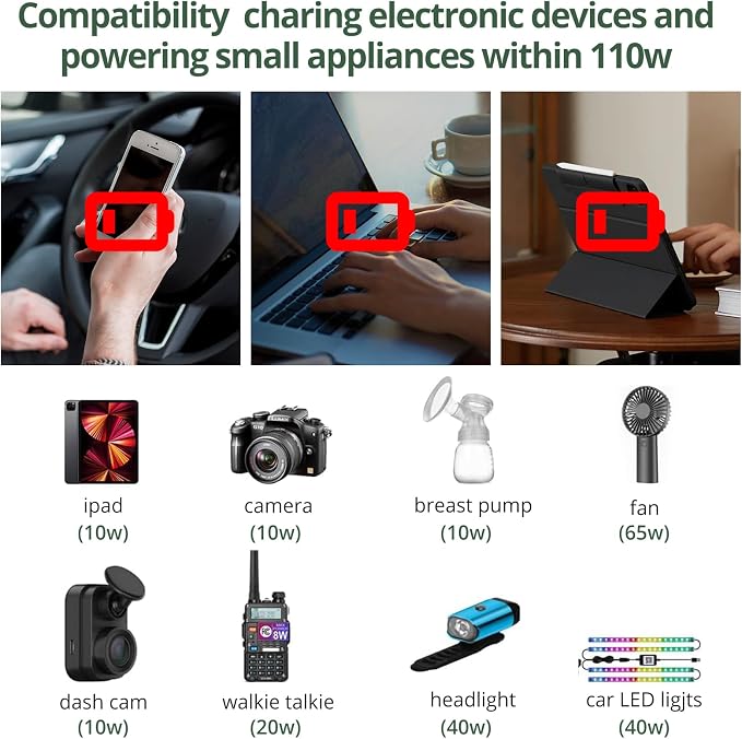 AUTTGINN 200W Car Power Inverter DC 12v to 110v AC Car Plug Adapter Outlet - Image 6