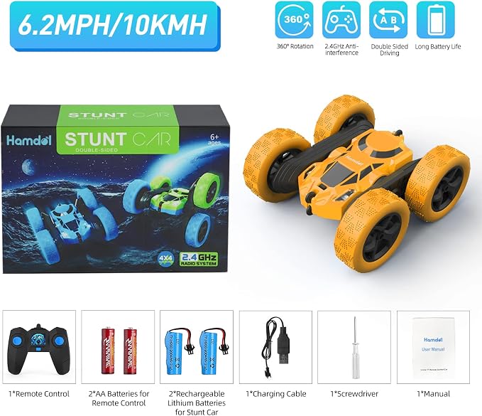 Remote Control Car Double Sided 360°Rotating 4WD RC Cars - Image 7