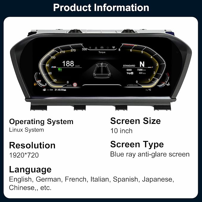 Speedometer Instrument for BMW BMW F20 F52 2013-2024, Linux System Original Car - Image 6