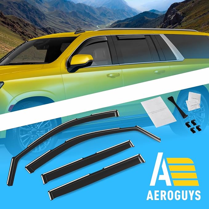 Extra Durable Window Deflectors in-Channel Window Visors Rain Guards Fit - Image 8