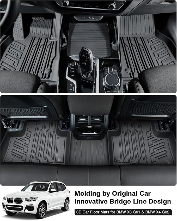 Powerty Floor Mats for 2018-2024 BMW X3 / 2019-2024 BMW X4, Custom Fit for BMW - Image 2