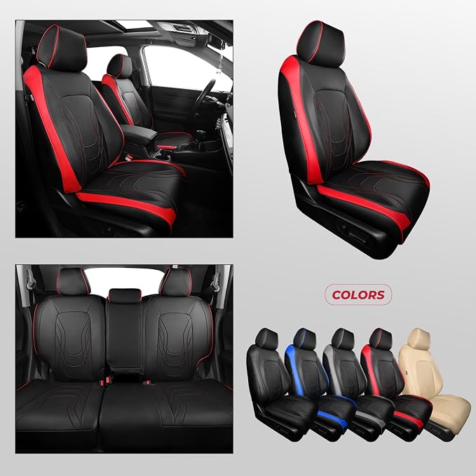 FREESOO Seat Covers for Honda CRV, Custom Fit Seat Covers Full Set, CRV LX EX - Image 8