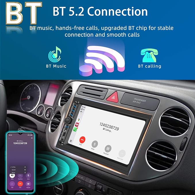 7 in Double DIN Car Stereo Radio - Image 2