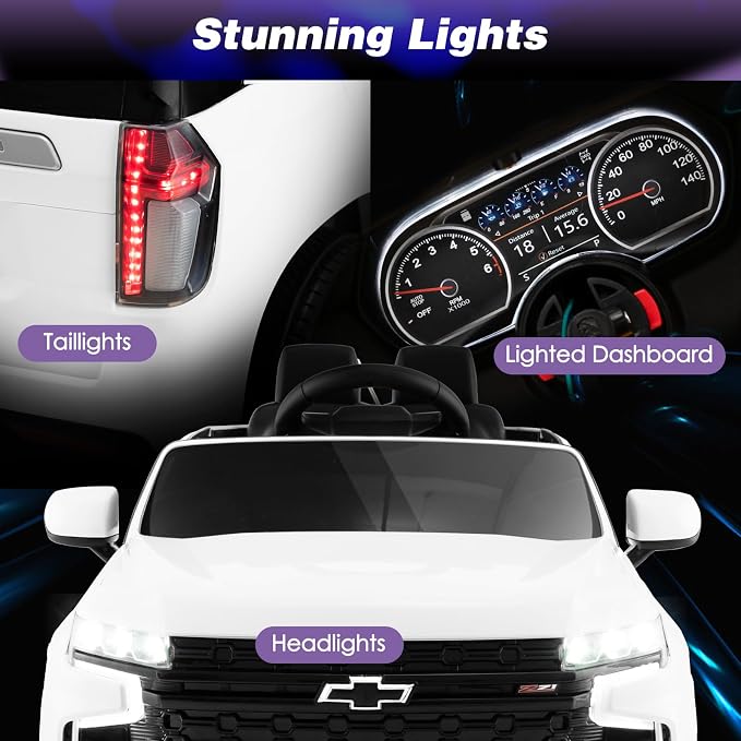 Costzon Ride on Car, 12V Licensed Chevrolet Tahoe Battery Powered Electric - Image 5