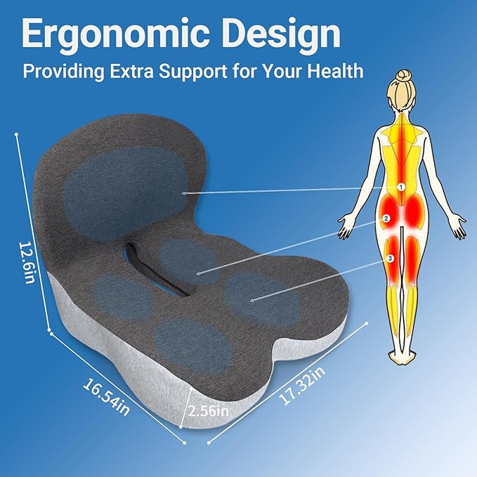 Memory Foam Seat Cushion, Office Chair Cushion - Image 5