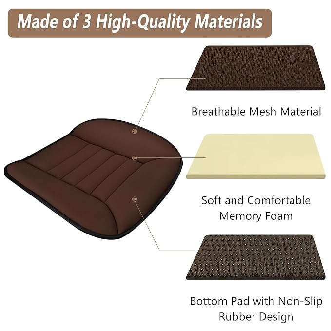 MYFAMIREA Car Seat Cushion Pad 1.2" Thick Comfort Protector - Image 6