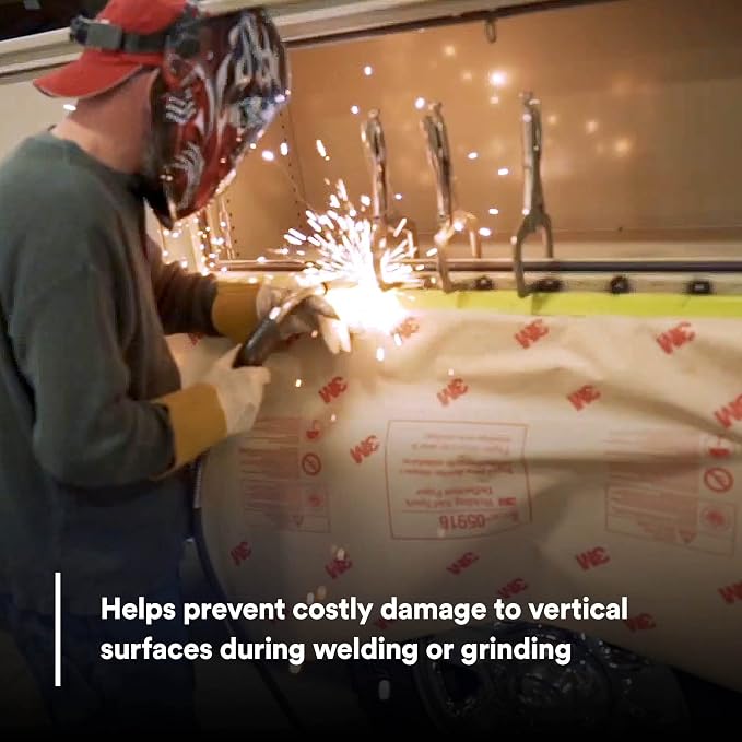 3M Welding and Spark Deflection Paper 05916, Flame Retardant, Adhesive Backing - Image 4