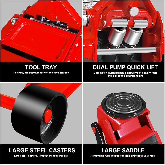 4 Ton Floor Jack Hydraulic Low Profile Floor Jack - Image 6