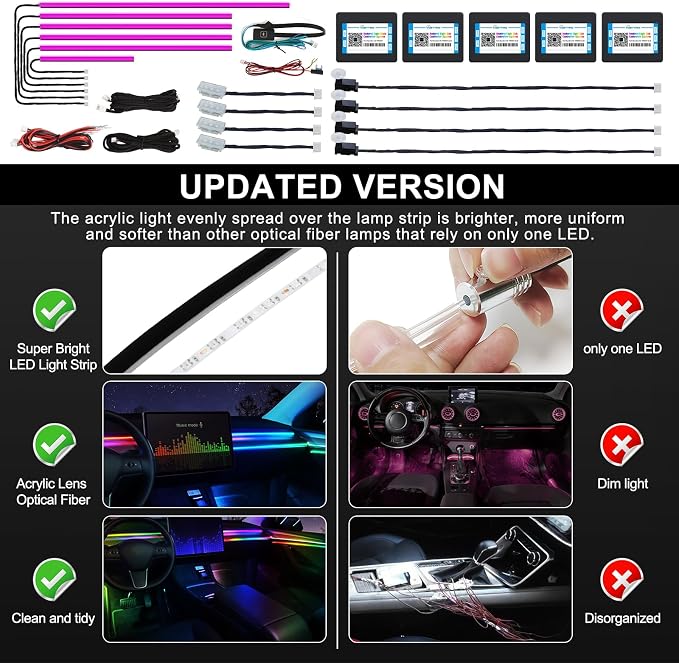 Acrylic Interior Car LED Strip Light - Image 5