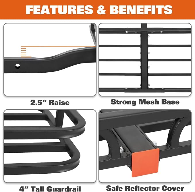 WEIZE Hitch Cargo Carrier Basket - Image 5