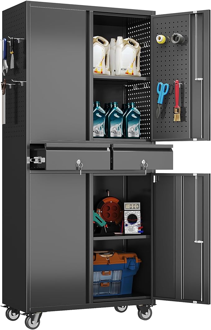 71" Metal Garage Storage Cabinet by SUXXANFurniture