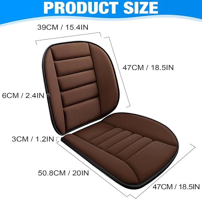 MYFAMIREA Car Seat Cushion and Lumbar Support Pillow 1.2'' Thick Memory Foam - Image 7