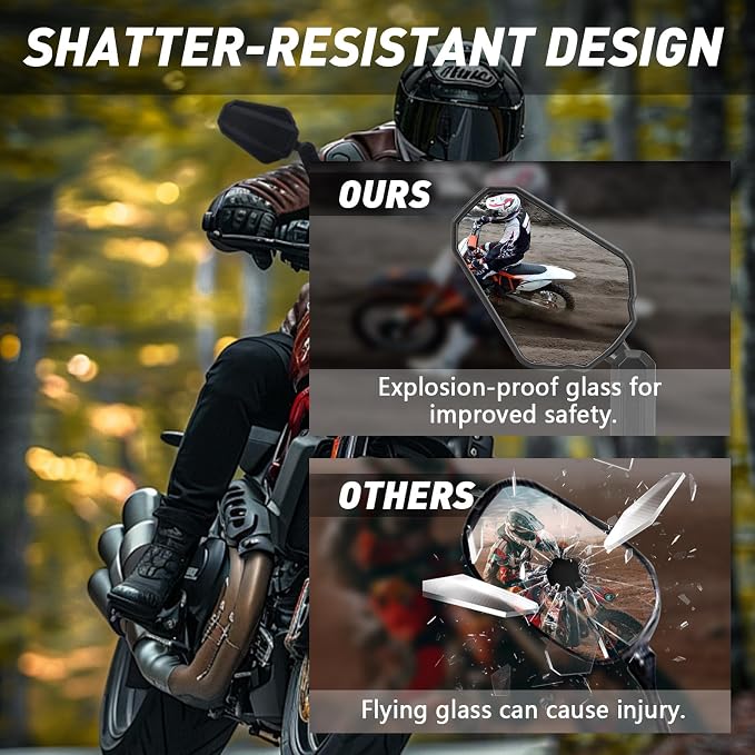 Motorcycle Mirrors, ATV Rear View Mirror - Image 6