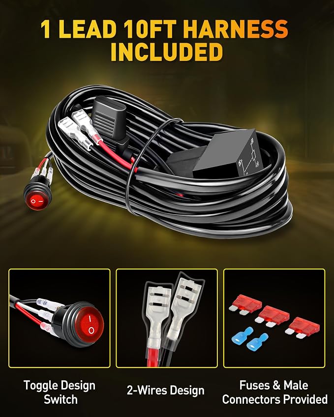NAOEVO 12 Inch LED Light Bar, 300W 30000LM LED Offroad/Driving/Fog Lights - Image 7