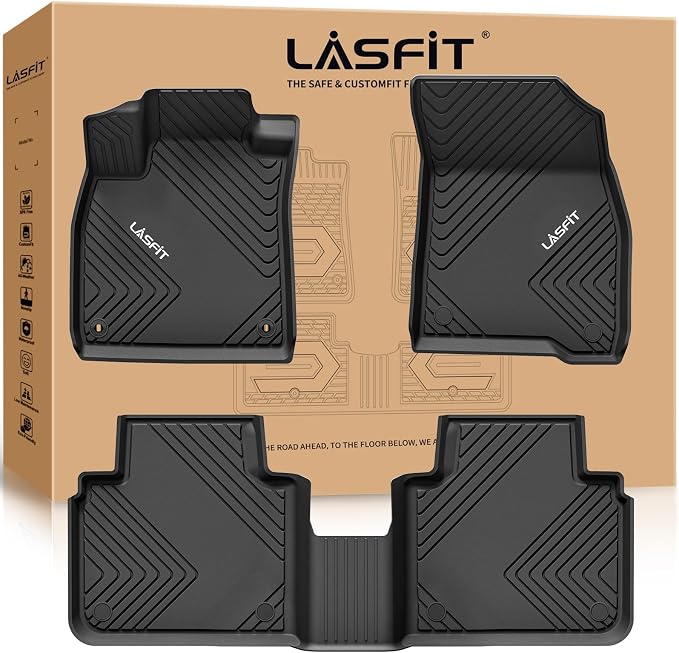 LASFIT Floor Mats for Honda Accord Sedan 2023 2024 2025 2026, All Weather TPE by LASFIT