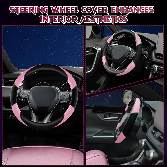 Soft Leather Steering Wheel Cover - Image 6