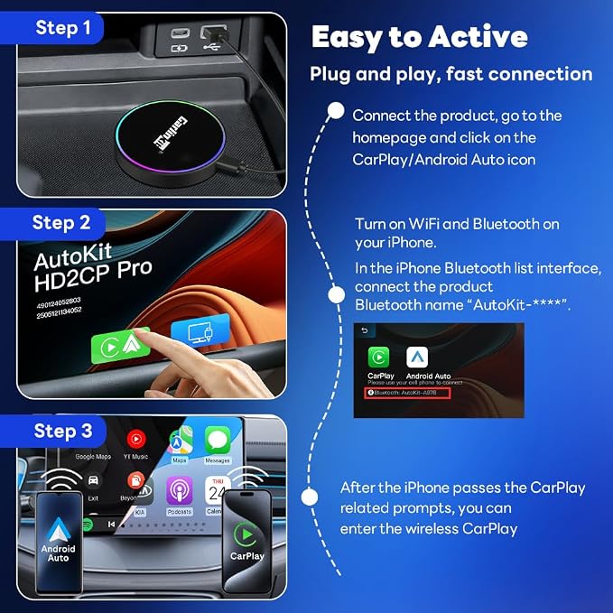 Carlinkit HD2CP Pro HDMI Wireless CarPlay Adapter- Wired CarPlay to Wireless - Image 6