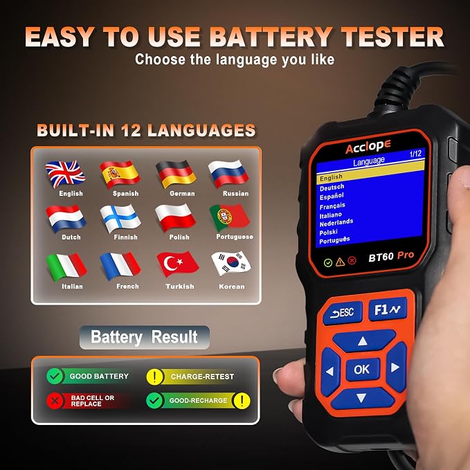 BT60 Pro Acclope Car Battery Tester - Image 6