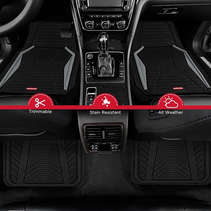 Rubbermaid Car Mat Full Set All-Weather Heavy-Duty 4 Pieces– Trim-to-Fit - Image 2