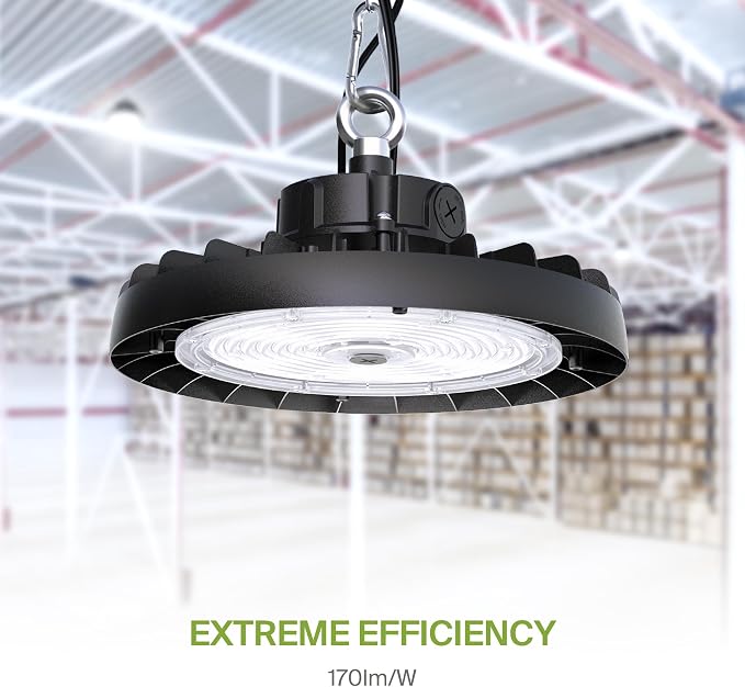 ASD LED High Bay UFO Light Fixture, Commercial Shop Lighting | 3CCT, IP69K - Image 5