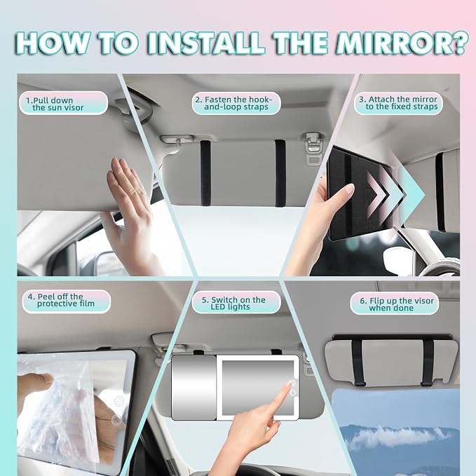 Car Sun Visor Vanity Mirror - Image 5