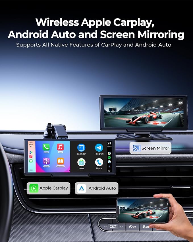 8.1" Wireless Portable 60FPS Car Play Screen - Image 2