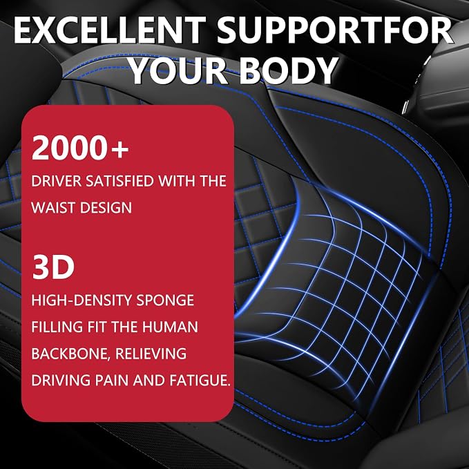 Chevy Chevrolet Silverado GMC Sierra Car Seat Covers Fit 2007-2023 2024 2025 - Image 2