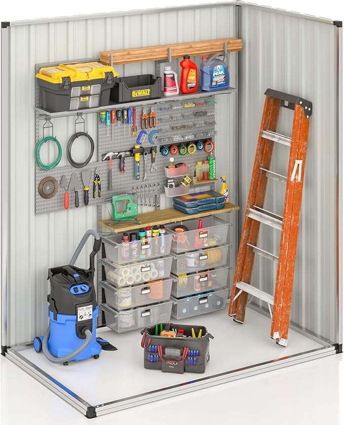 WKM 5X3 FT Outdoor Storage Shed, Utility Metal Tool Storage - Image 2