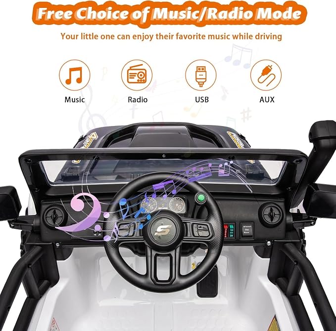 Hetoy 24V 2 Seater Ride On Car for Kids, Electric Truck - Image 3