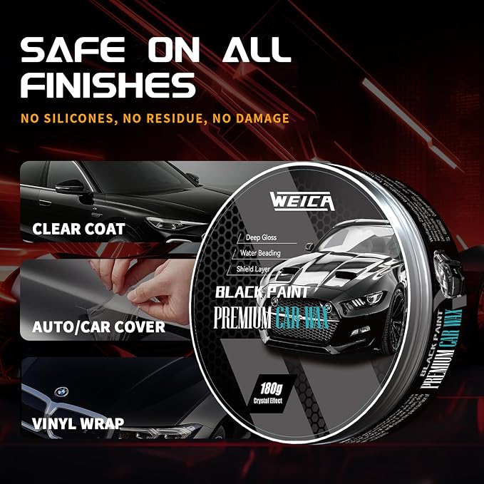 Car Wax for Dark Color Cars | Black, Midnight Blue | Liquid Depth & Sun Swirl - Image 4
