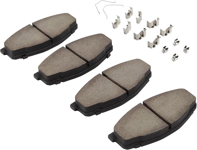 Premium Semi-Metallic Front Brake Pads Compatible - Image 2