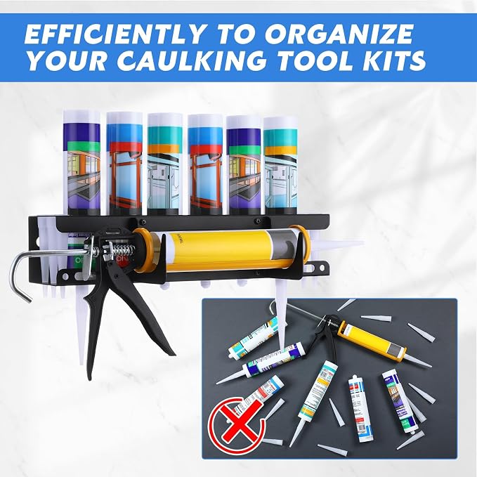 Hicarer 2 Packs Caulking Tube and Gun Holder Caulking Gun Storage Rack - Image 5