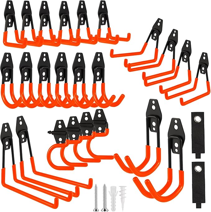 Garage Hook Heavy Duty Wall Storage Hangers, 26 Pack Garage Storage Hooks Steel by Unknown
