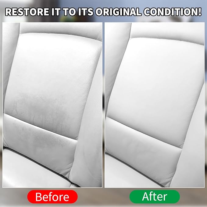 White Leather Recoloring Balm, Leather Couch Scratch/Stain Remover, Leather - Image 4