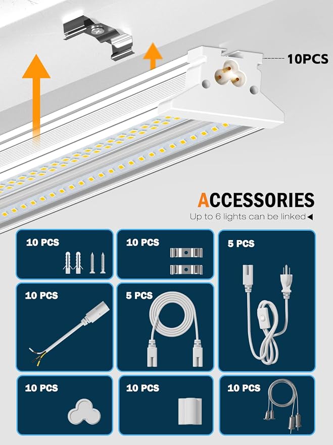 Upgrade Hanging | Surface Mount 4' Led Shop Lights - Image 6