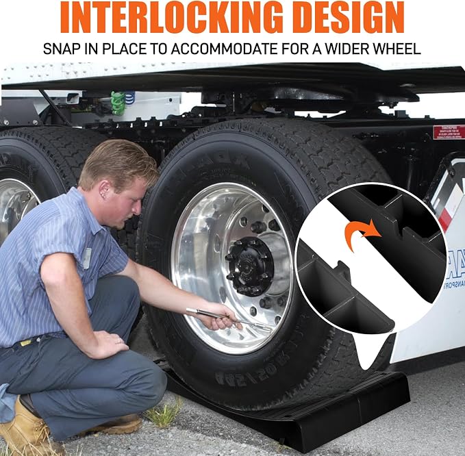 Tire Saver Ramps Anti-Slip Pads Design, 4 Pack Car Tire Wheel Ramps - Image 3
