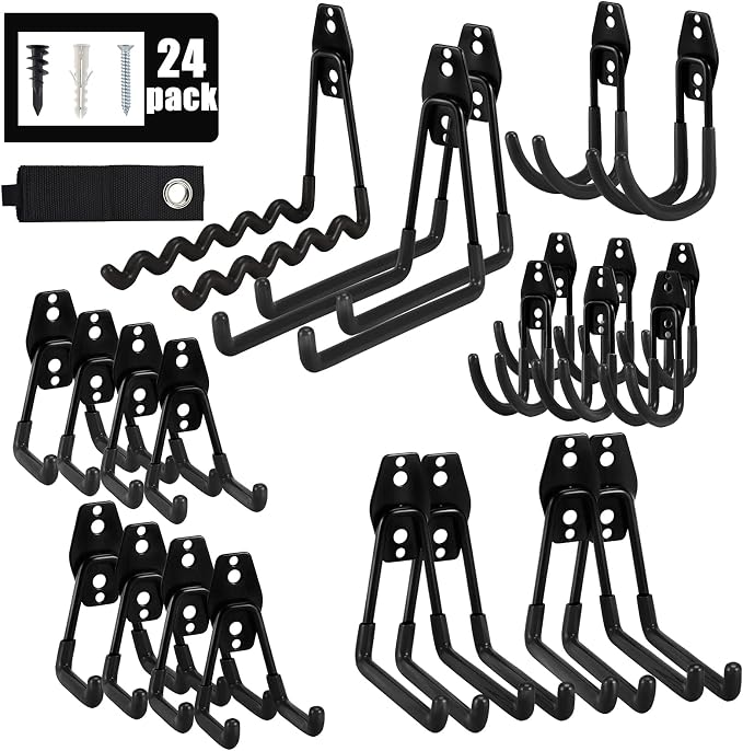 AOBEN Garage Hooks, Power Tool, Ropes-Black by AOBEN