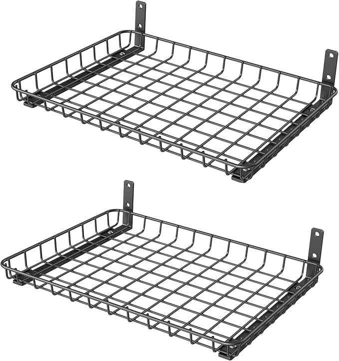 WALMANN Garage 12x18 inch Wall Shelf, Wall-Mounted Storage Shelves by WALMANN