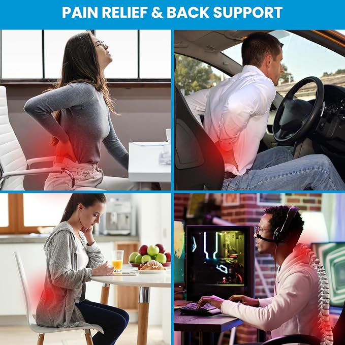 Lumbar Support Pillow for Office Chair, Office Home, College Dorm Room - Image 3