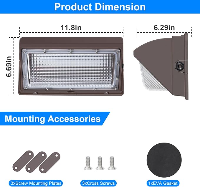 120Watt LED Wall Pack Light, Dusk to Dawn Wall Packs, Super-Bright 15840 Lumen - Image 9