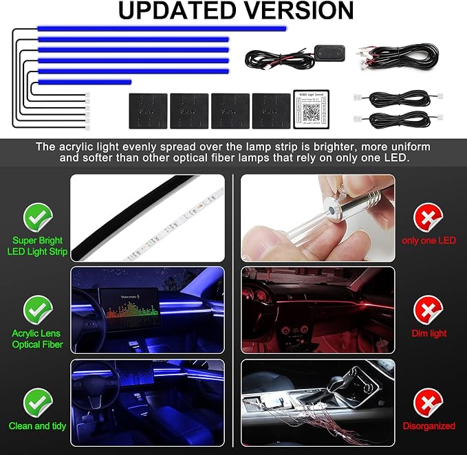 Acrylic Interior Car LED Strip Light - Image 6